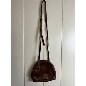 Gold Pfeil Crossbody Bag Women's Germany Leather Dome‎ Purse Handmade Vintage